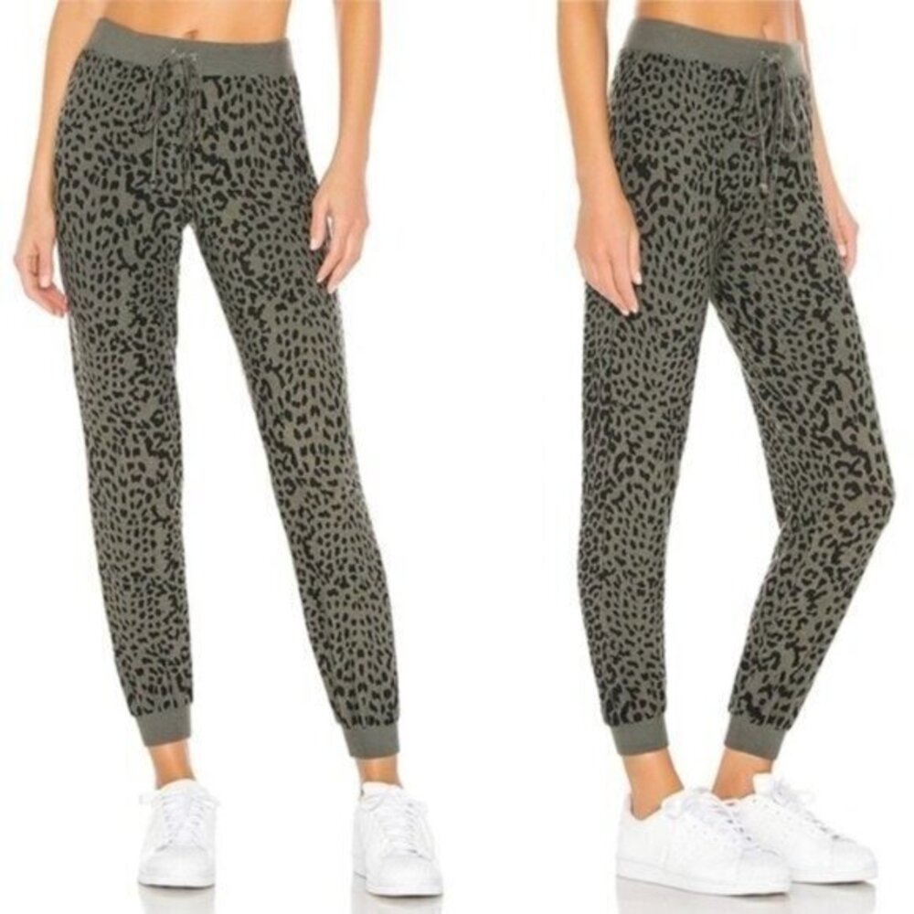 CHASER Cozy Knit Drawstring Joggers Size Small In Safari
